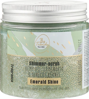 Шимер-скраб для тіла, банка - Be Trendy Shimmer Body Scrub Emerald Shine 300ml (1061863-32401704)