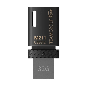 Флеш-накопитель USB3.2 32GB OTG Type-C Team M211 Black (TM211332GB01)