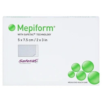 Мепиформ Mepiform 5х7,5см силиконовый пластырь для лечения рубцов 5шт.