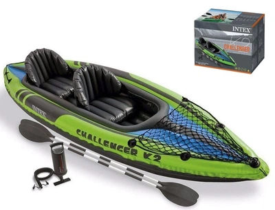 Надувная лодка Байдарка Intex 68306 Challenger K4, 351 х 76 см