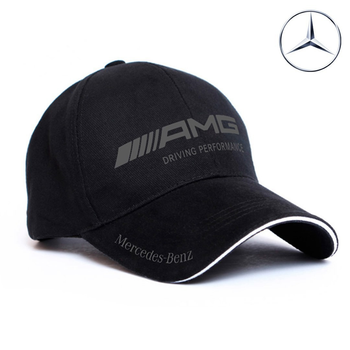 Кепка бейсболка Mercedes-Benz AMG Driving Perfomance р.56-62 чорна, сіре лого