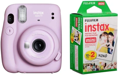 Камера моментальной печати Fujifilm Instax Mini 11 Lilac Purple лиловый фиолетовый с фотобумагой 20 GLOSSY (2 картриджа = 20 фотографий)
