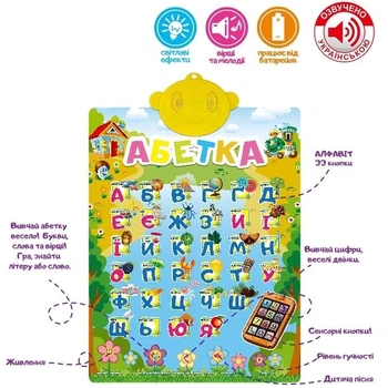 Развивающий плакат Zabavka Азбука, укр. (UKA-A0002)
