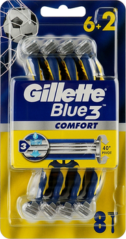 Набір одноразових верстатів для гоління, 8 шт. - Gillette Blue 3 Comfort 8шт (982380-48106)