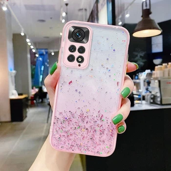 Чехол Stardust с цветными бортиками для Xiaomi Redmi Note 11 Pro 5G Розовый