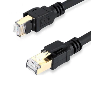Патчкорд литой Veggieg cca sstp rj45 категория 8 длина 05 метра черный кабель для интернета