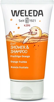 Детский шампунь-гель 2в1 "Апельсин" - Weleda Kids 2in1 Shampoo & Bodu Wash Fruchtige Orange 150ml (389413-18412)