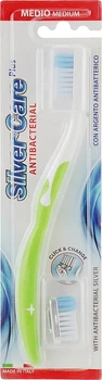 Зубна щітка "Silver Care Plus" середня, салатова - Silver Care (286795-5770)