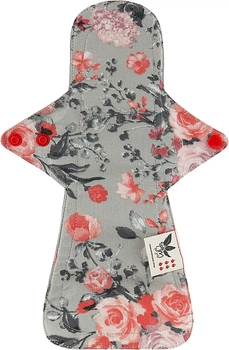 Прокладка для менструации, Ночная, 6 капель, розы на сером - Ecotim For Girls (1059856-31159275)