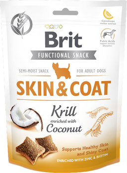 Лакомство для собак Brit Care Skin&Coat криль с кокосом 150 г (8595602539963)