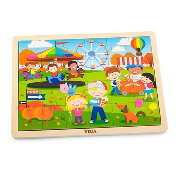 Деревянный пазл Viga Toys Времена года: осень, 24 эл. (SKU-51271) 30 x 1 x 27 см