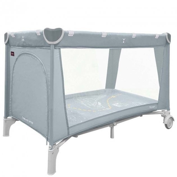 Манеж дитячий CARRELLO Piccolo CRL-11503/1 Ash Grey 2 колеса, віконце на змійці, жорстке дно, сумка-перенесення