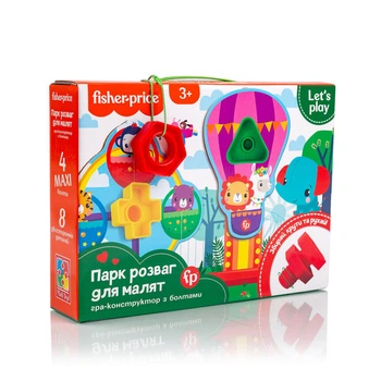 Гра-конструктор із болтами "Fisher-Price. Парк розваг" Укр Vladi Toys 20х27х6 см (det0012941)