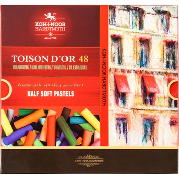Пастель Koh-i-Noor Toison D'or суха м'яка 1/2 (половинки) 48 кольорів (8546)