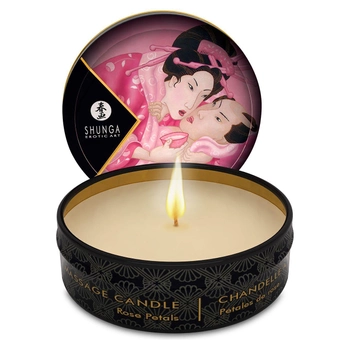 Свічка масажна Shunga MINI MASSAGE CANDLE - Rose Petals 30 мл (SO2516)