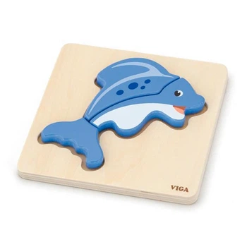 Дерев'яний міні-пазл Viga Toys Рибка (59934) 3627712