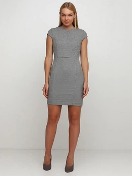 Сукня коротка жіноча H&M 0577512-01 38 Чорна з білим (KAY2000001184608)