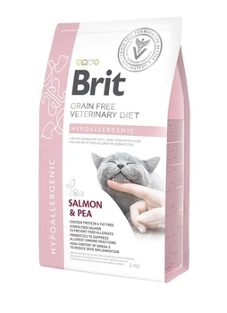 Сухой корм Brit Veterinary Diets Cat Hypoallergenic для котов с аллергией 2 кг