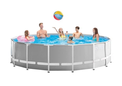 Каркасный бассейн Intex 16805 л 457x122 см ПВХ Серый (IP-172623)