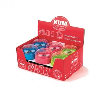 Набір точилок круглих пластикових з контейнером KUM 210-K Ice, 12 шт. різнокольорові