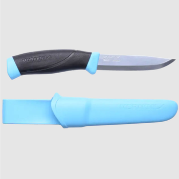 Нож походный туристический MORA Morakniv Companion Blue для выживания кемпинга и для дома нескладной из нержавеющей стали с ножнами на ремень