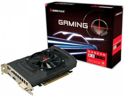 Видеокарта Biostar PCI-Ex Radeon RX 550 4GB GDDR5 (128bit) (1100/6000) (1 x HDMI, 1 x DisplayPort, 1 x DVI) (VA5505RF41-TBARA-BS2)