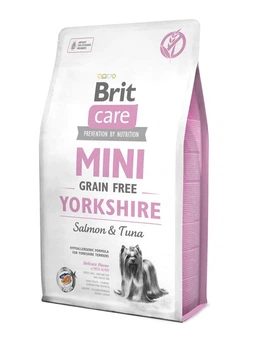 Сухой беззерновой корм Brit Care Mini Yorkshire для собак породы йоркширский терьер с лососем и тунцом 2 кг