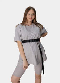 Футболка для беременных oversize с секретом для кормления HN (5503) Серая