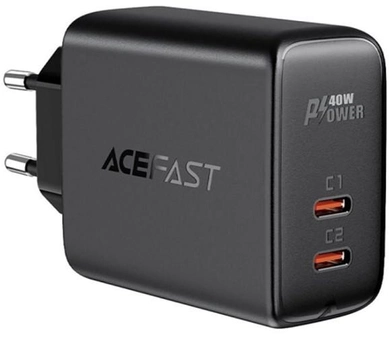 Сетевое зарядное устройство AceFast A9 PD (USB-C+USB-C) 40W White