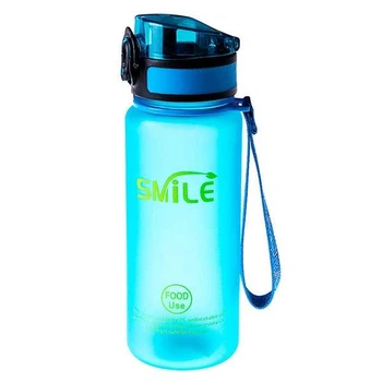 Пляшка для води, пляшка для води спортивна 700мл Smile, колір синій
