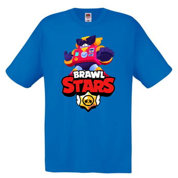 Футболка дитяча Бравл Старс Вольт (Brawl Stars Surge) блакитна 116 см