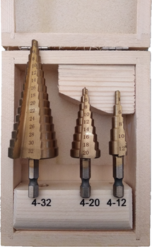 Набір ступінчастих свердел (конусних, крокових, ялинка) Step Drill