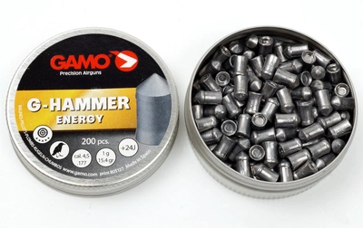 Свинцовые пули Gamo G-Hammer Energy (4,5мм, 1г, 200шт)