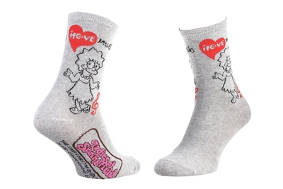 Носки The Simpsons Lisa I Love Music 1-pack 35-41 light gray 13057681-3