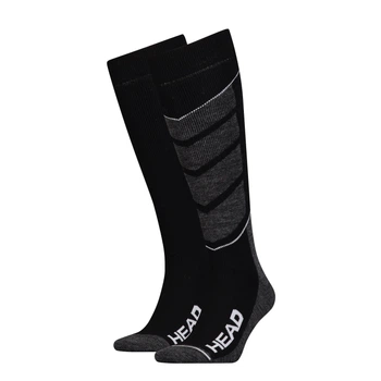Шкарпетки Head Unisex Ski V-Shape Kneehigh 2-pack Сірий; Чорний 31-34 (791004001-213)