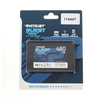 SSD Patriot Burst Elite 480ГБ 2.5" SATA III 6Гб/с 3D QLC PBE480GS25SSDR 320/450 МБ/с