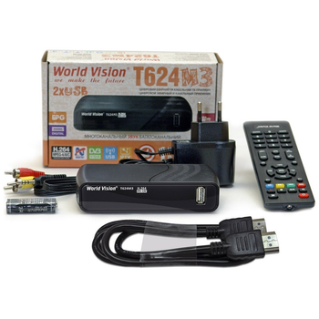 Комплект: ТВ-ресивер World Vision T624M3 + HDMI кабель