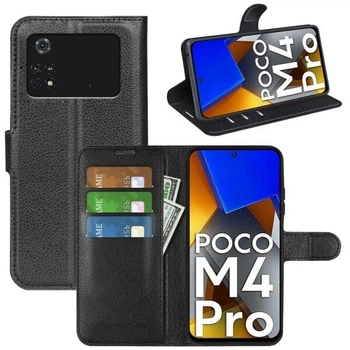 Класичний чохол-книжка Deexe Book Type для Xiaomi Poco M4 Pro 4G - Black