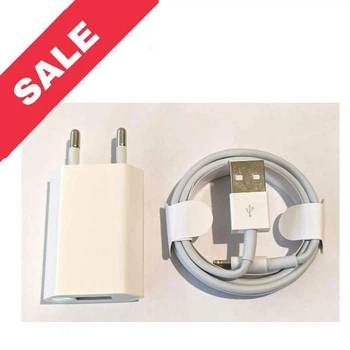 Сетевое зарядное устройство iPhone X 2in1 "MD814" White