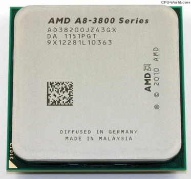 Процессор AMD Liano A8-3820 2.5 GHz 4 ЯДРА ( 2.8Ghz TurboBoost ) sFM1 ( AD3820OJZ43GX ) Б/У