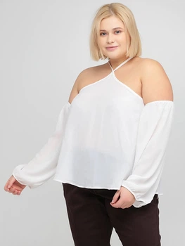 Топ однотонный кэжуал Boohoo LPB030719-53 2XL (644222XL) Белый