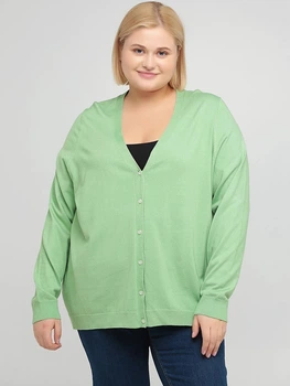 Кофта однотонна кежуал Lands End LE140219-33 2XL (541432XL) Зелений