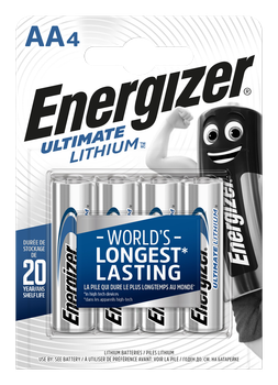 Батарейка ENERGIZER AA Ultimate Lithium 4шт. (12)