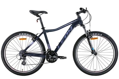 Велосипед 26" Leon HT-Lady AM Vbr рама 15" 2022 горный женский алюминиевый черный с сиреневым (на рост 150-165 см) (OPS-LN-26-087)