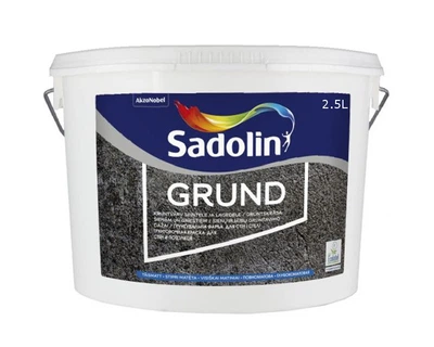 Грунт дисперсионный SADOLIN GRUND для впитывающих поверхностей белый (база ВW) 2,5л