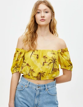 Топ PULL & BEAR Ж1085942 (5470/343/305) колір жовтий-коричневий S