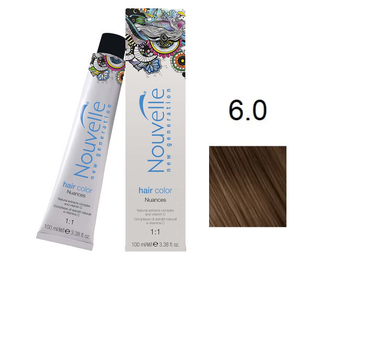 Фарба для волосся Nouvelle Hair Color 6.0 Насичений темно-русявий 100 мл
