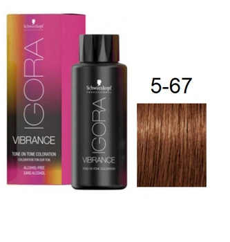 Фарба для волосся Schwarzkopf igora Vibrance безаміачна 5-67 Світлий коричневий шоколадний мідний 60 мл