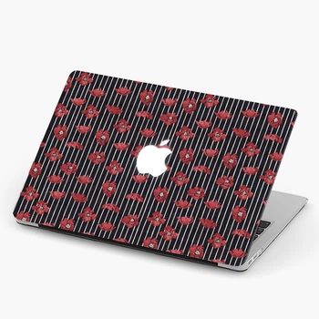 Чехол пластиковый для Apple MacBook Air 13 A1369 / A1466 Красные маки макбук про case hard cover (9656-2782)
