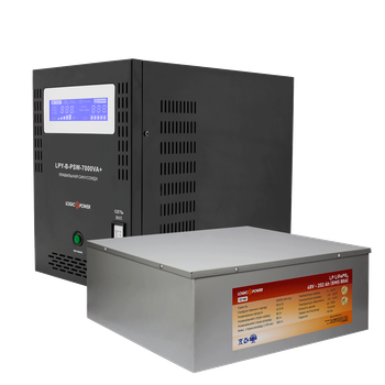 Комплект резервного питания LP (LogicPower) ИБП + литиевая (LiFePO4) батарея (UPS B7000VA + АКБ LiFePO4 1160W)